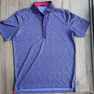 Greyson Purple Floral Polo Shirt